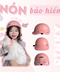 MŨ BẢO HIỂM CÁ HEO HỒNG NỬA ĐẦU