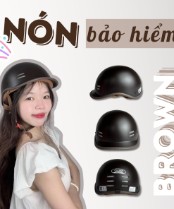 MŨ BẢO HIỂM CÁ HEO ĐEN NỬA ĐẦU