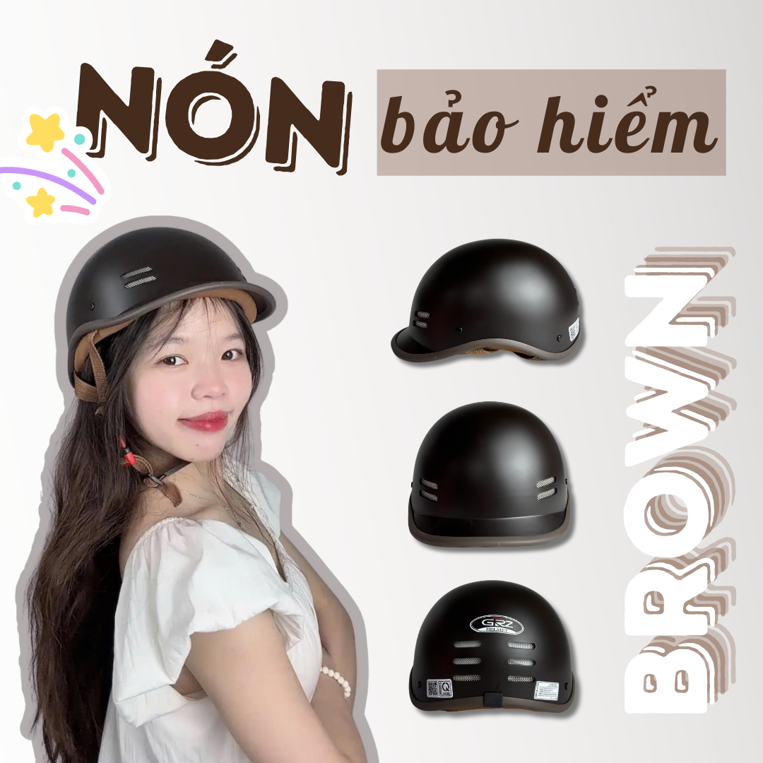 MŨ BẢO HIỂM CÁ HEO ĐEN NỬA ĐẦU