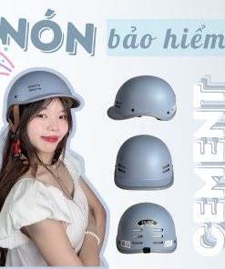 MŨ BẢO HIỂM CÁ HEO XÁM NỬA ĐẦU